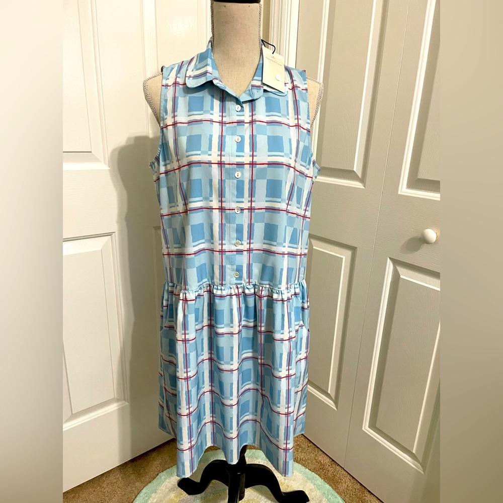Tuckernuck Westport Trellis Sleeveless Hayes Shirt Dress